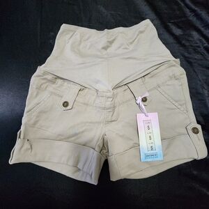 First Kick Maternity Khaki Shorts